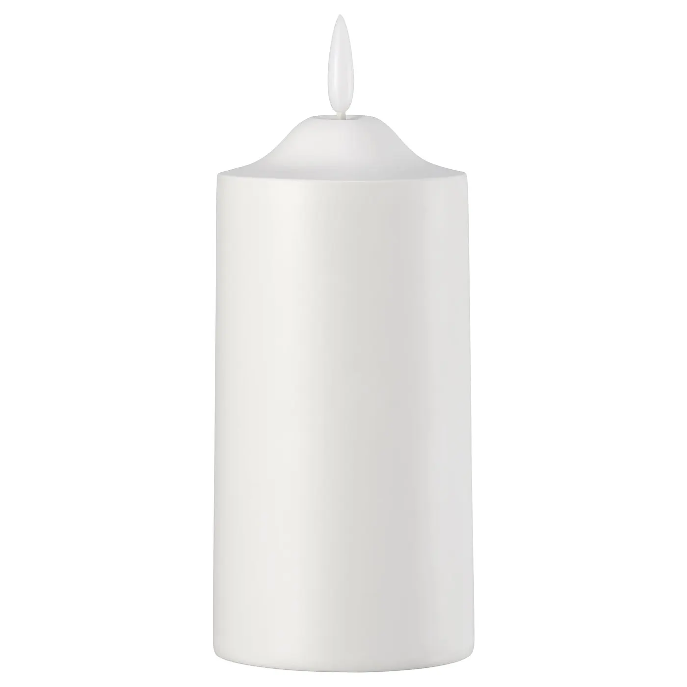 SMÅLOM شمعة LED, يعمل بالبطارية أبيض, 14 سم