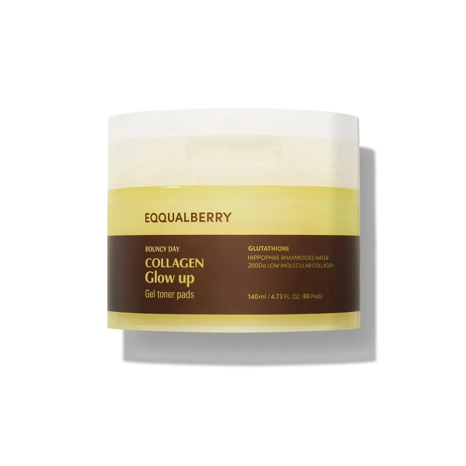 EQQUALBERRY - Collagen Glow Up Gel Toner Pads - 140ml
