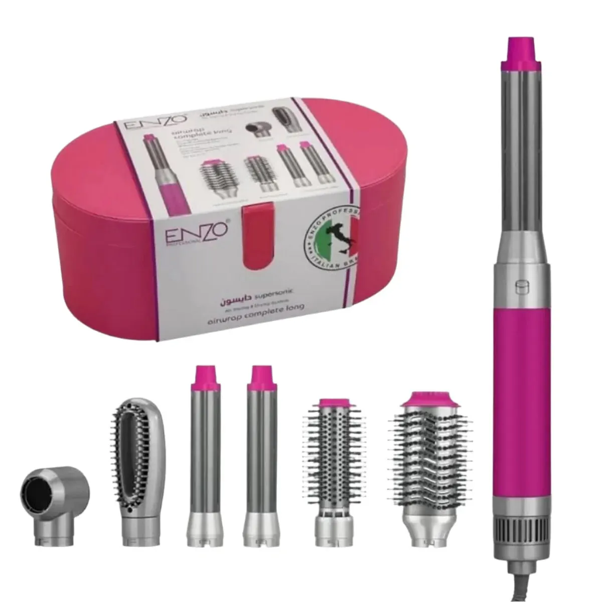 Enzo Set Air Styling & Drying 6 in 1, 1500Watts pink