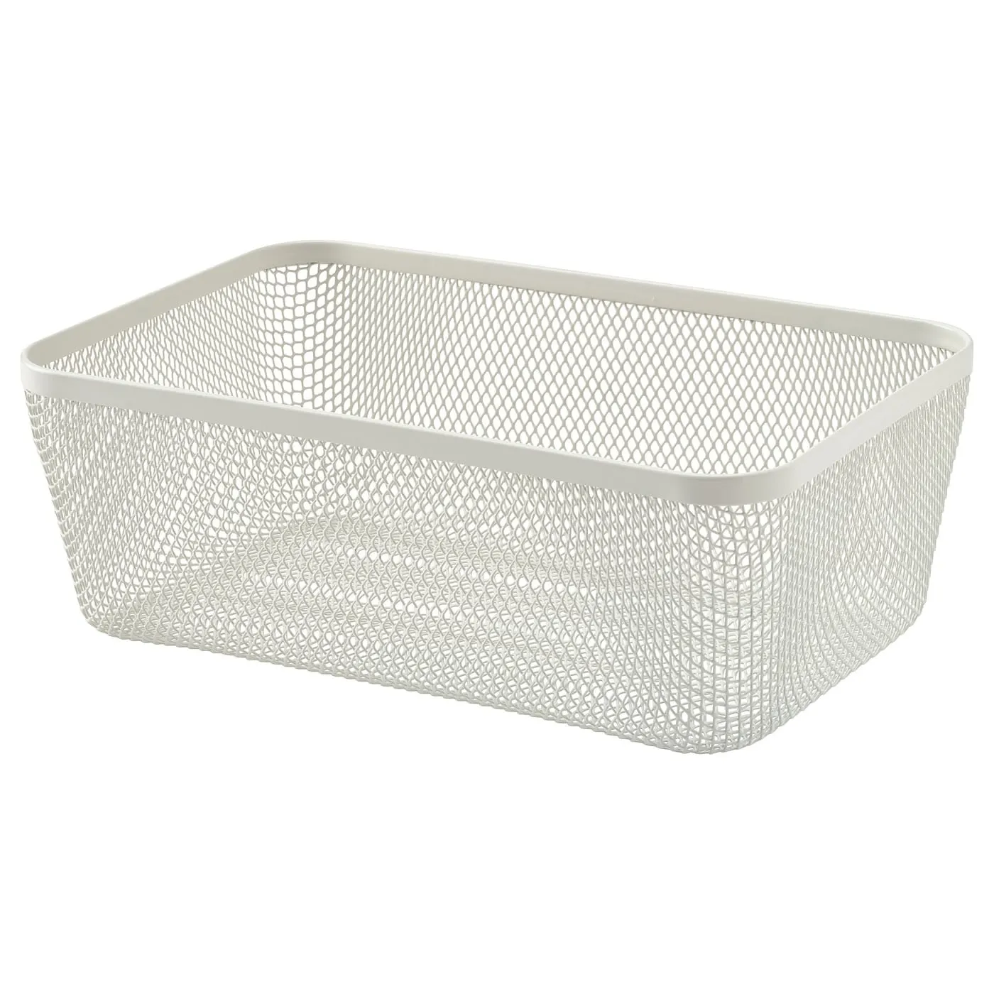 IKEA 365+ سلة تخزين طعام, معدن/أبيض, 30x20x11 سم