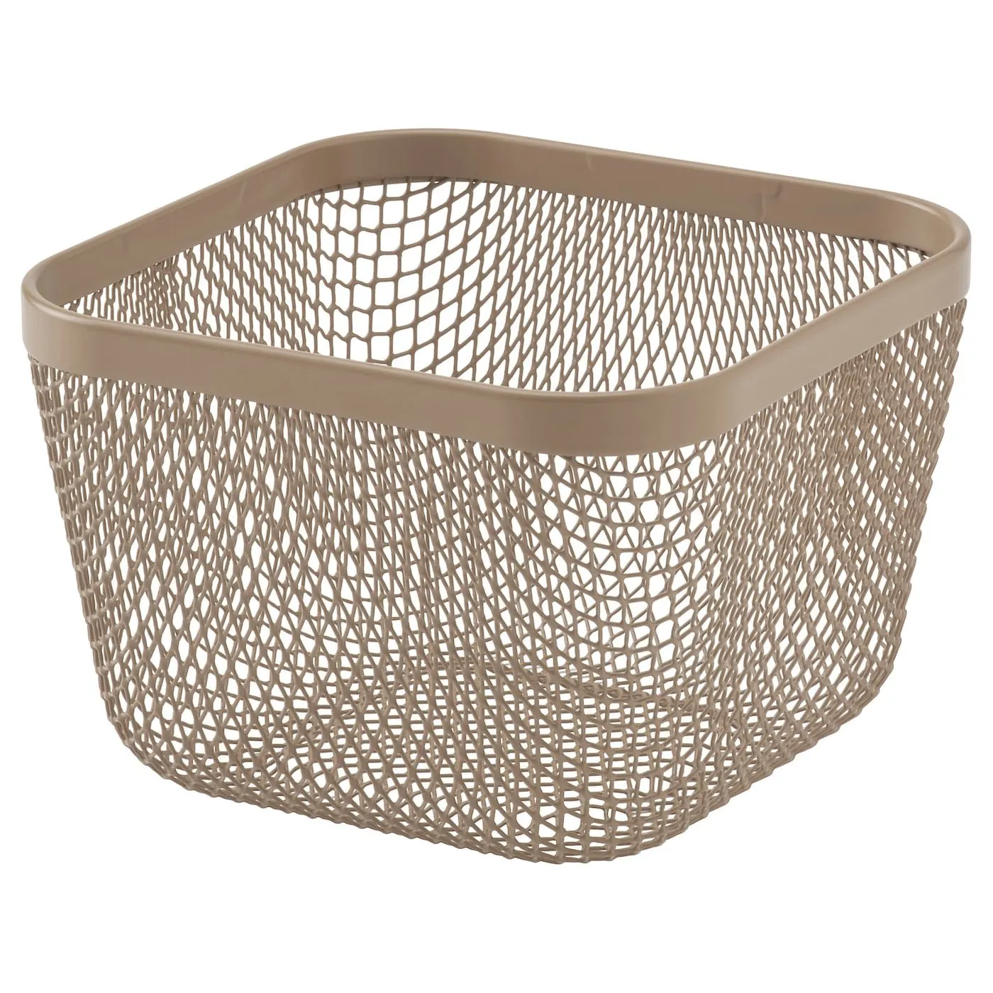 IKEA 365+ سلة تخزين طعام, معدن/رمادي فاتح-بني, 14x14x10 سم